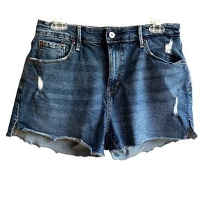 Denizen Levi's High Rise Jean Shorts Size 8 29 Distressed Raw Hem Denim Short
